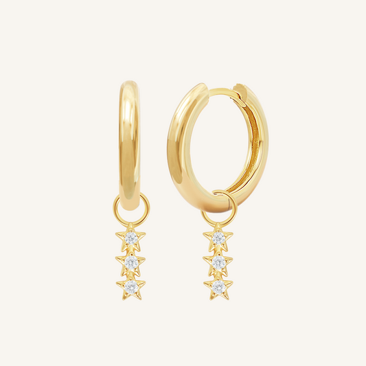 Constellation Charm Hoops