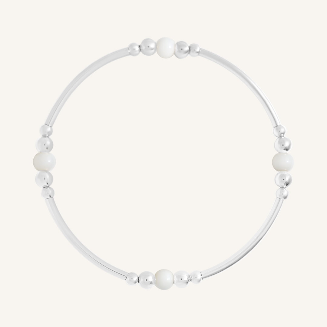 White Agate Ava Bracelet - Stone of Resilience