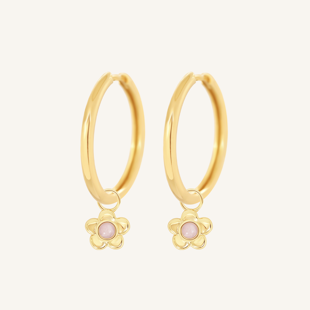 Blossom Charm Hoops