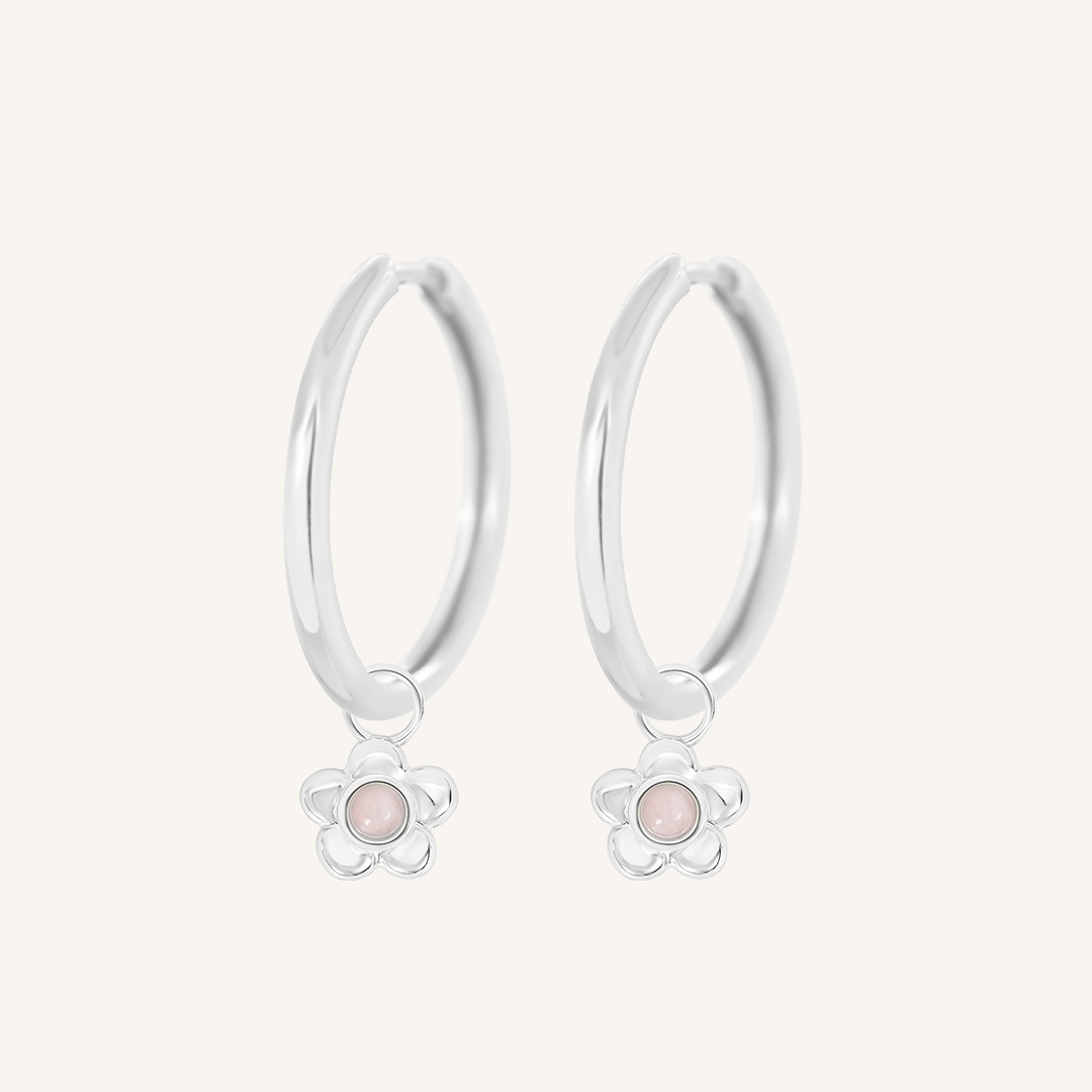 Blossom Charm Hoops