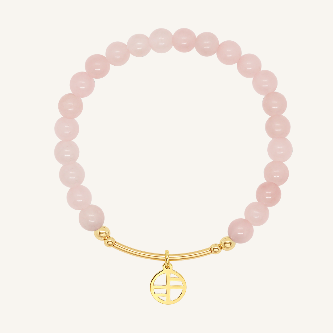 Rose Quartz Charm Bracelet - Stone of Love