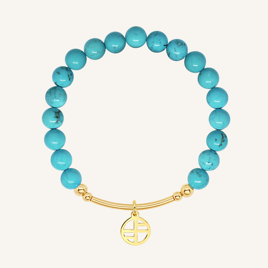 Turquoise Charm Bracelet - Stone of Adventure