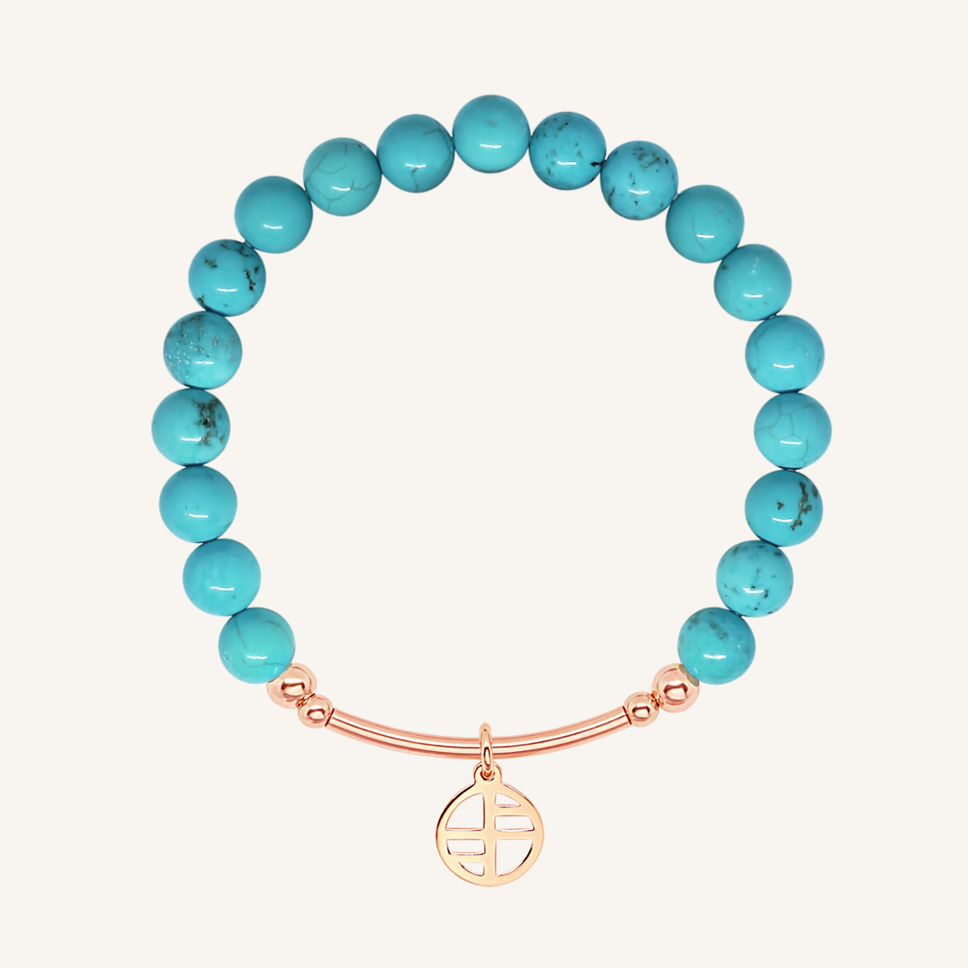 Turquoise Charm Bracelet - Stone of Adventure