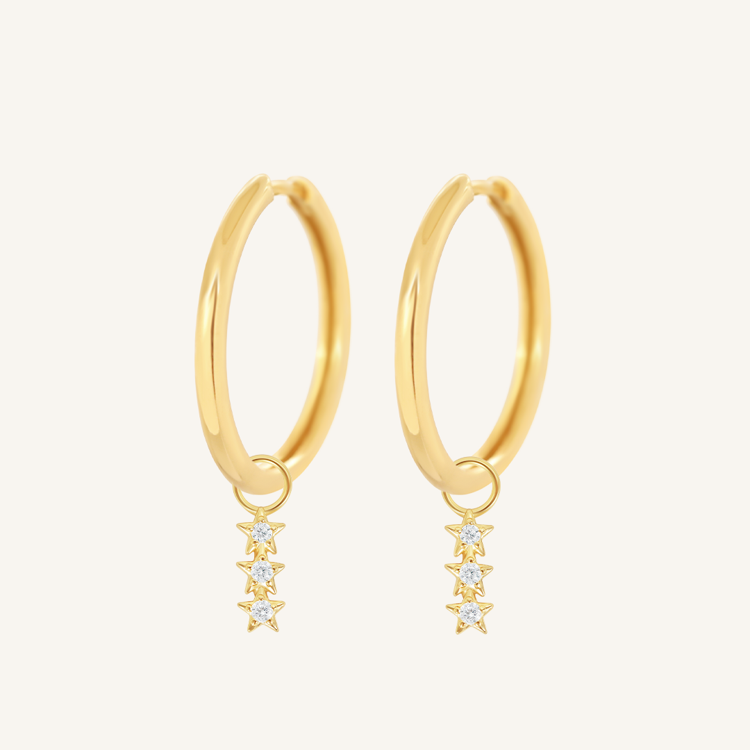 Constellation Charm Hoops