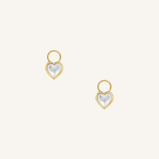 Devote Heart Hoop Charm (Set of 2)