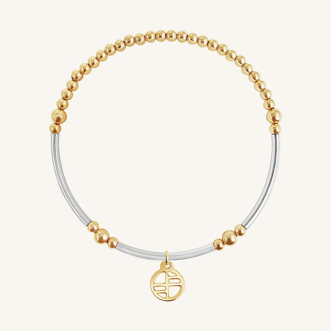 The  L  Division Two Tone Bracelet by  Francesca Jewellery from the Bracelets Collection.