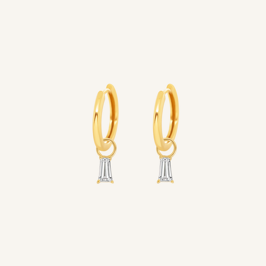 Flourish Plain Charm Hoops