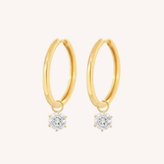 Grace Charm Hoops