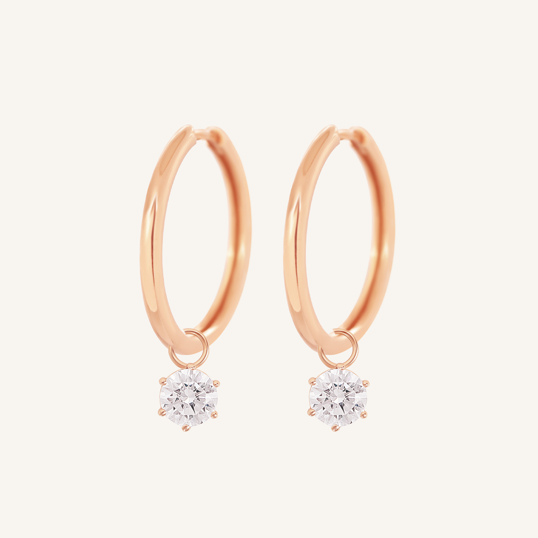 Grace Charm Hoops