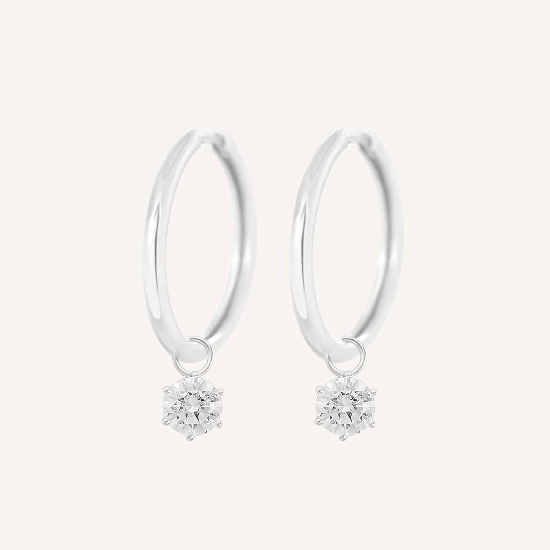 Grace Charm Hoops