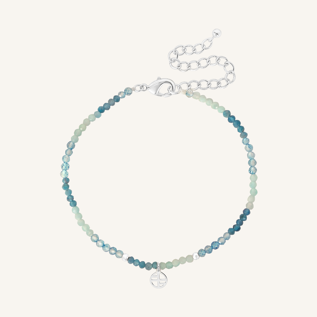 Blue Apatite Hue Bracelet - Stone of Manifestation