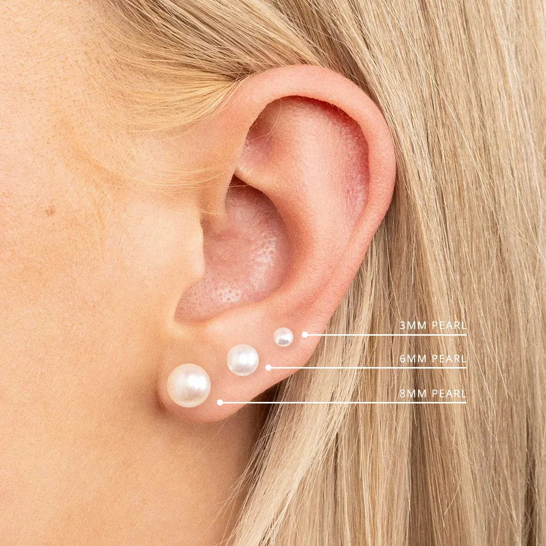 8mm on sale pearl earrings