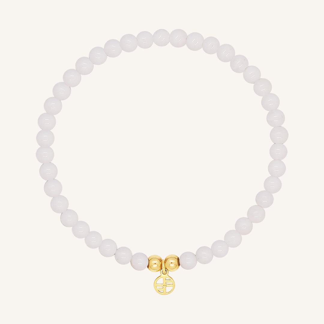 White Agate Lumier Bracelet - Stone of Resilience