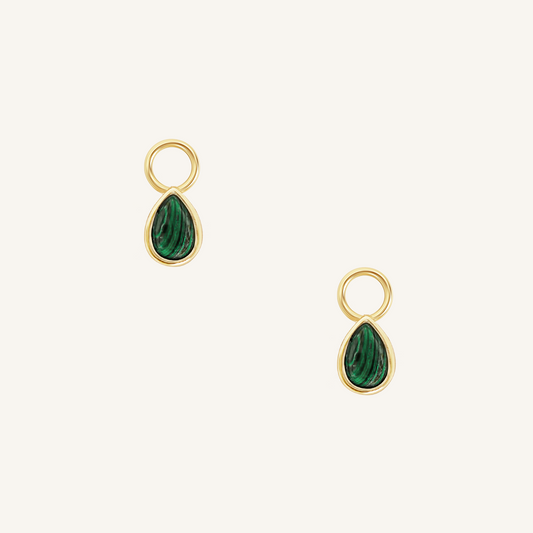 Malachite Trove Hoop Charm (Set of 2)