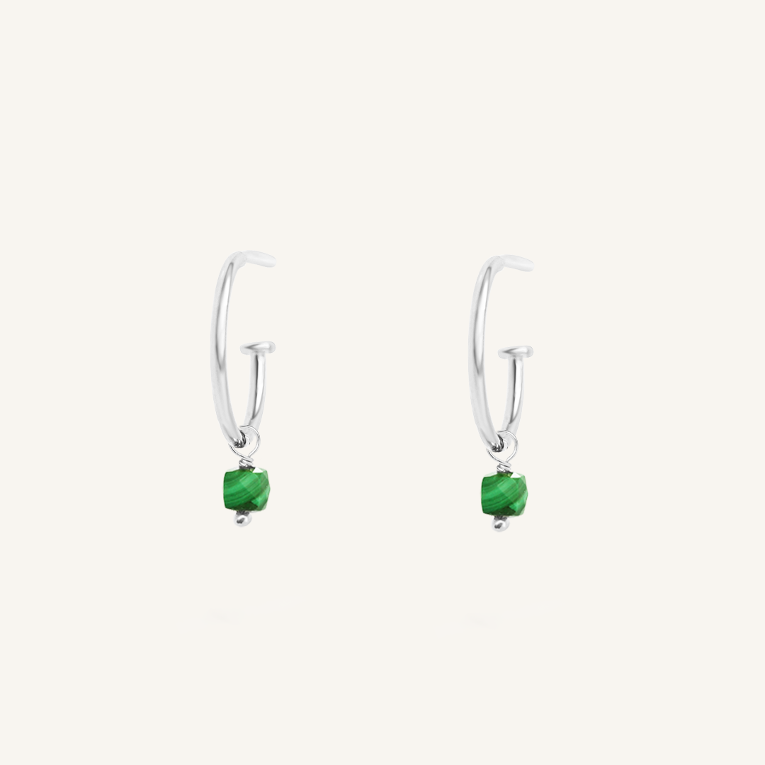 Olsen Malachite Hoops - Stone of Transformation