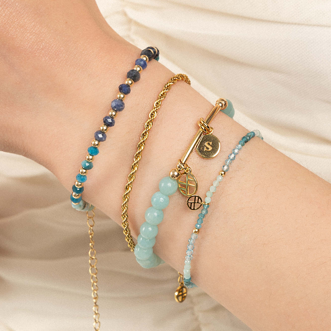 Larimar Ombre Bracelet - Stone of Happiness