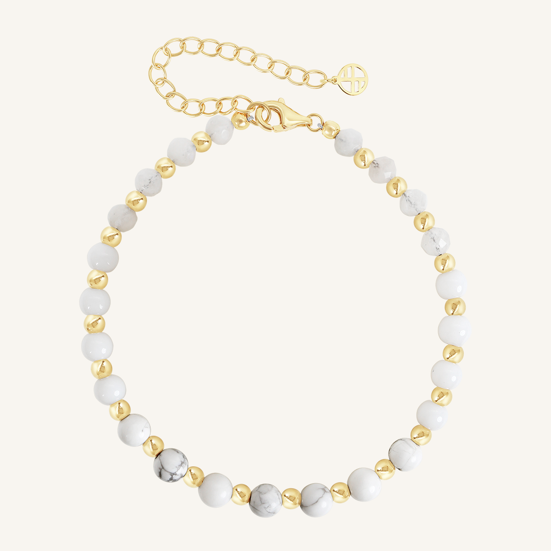 White Agate Ombre Bracelet - Stone of Resilience