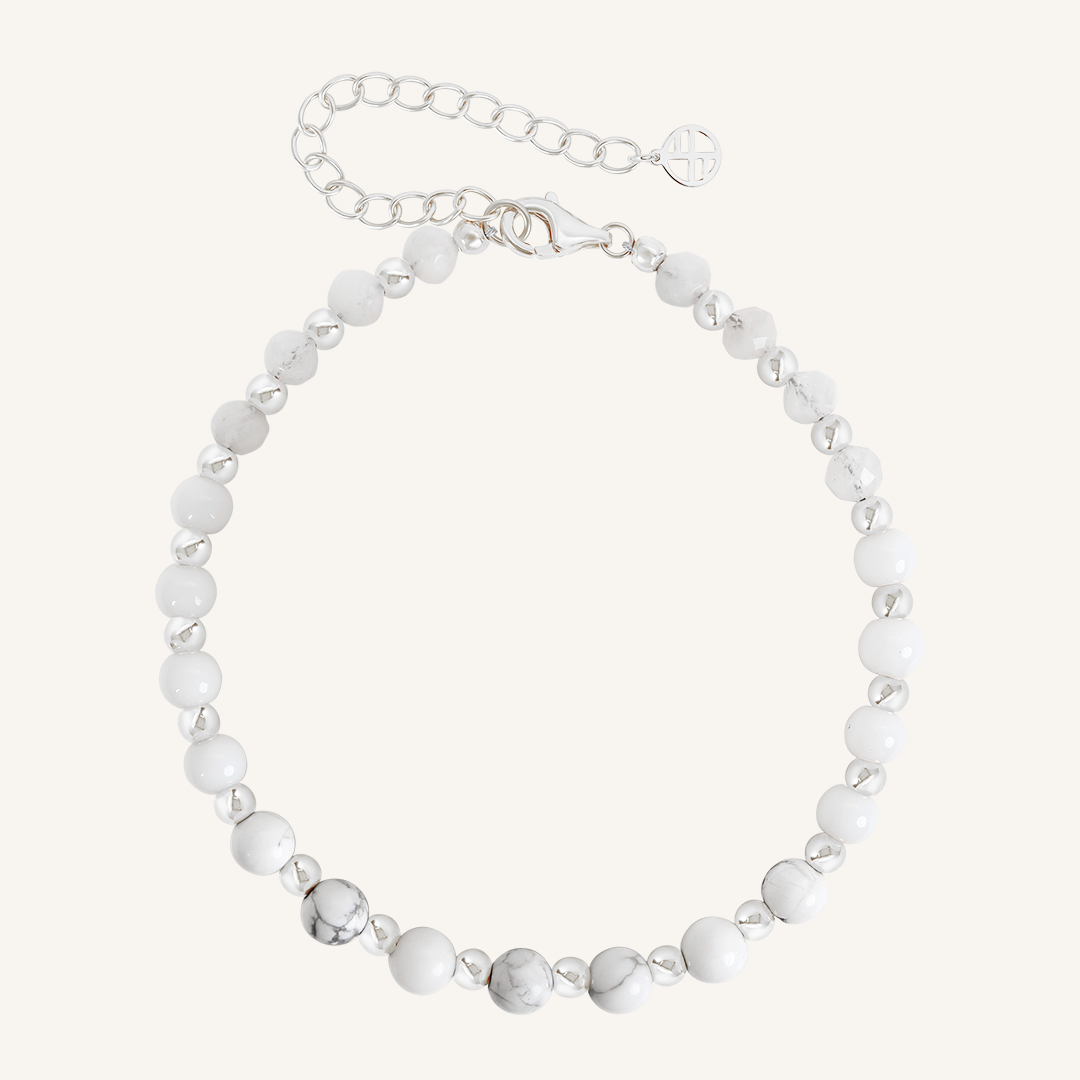 White Agate Ombre Bracelet - Stone of Resilience