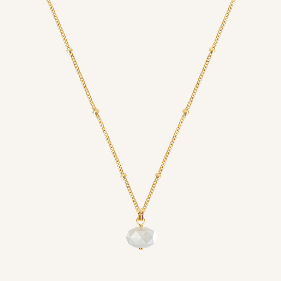 Opulent White Moonstone Necklace - Stone of Hope