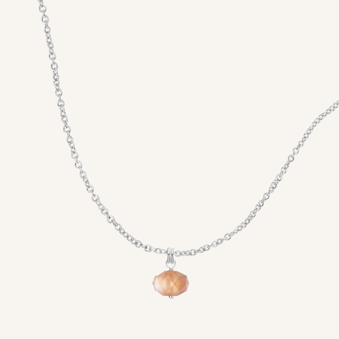 Opulent Orange Moonstone Necklace - Stone of Hope