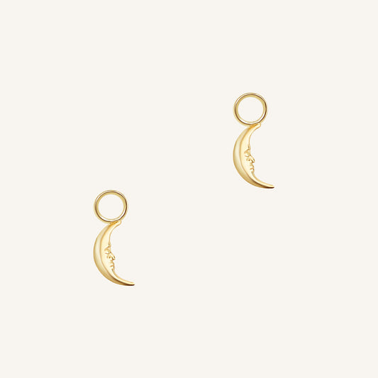 Patience Moon Hoop Charm (Set of 2)