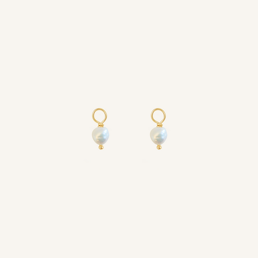 Pearl Hoop Charm - Stone of Potential (Set of 2)