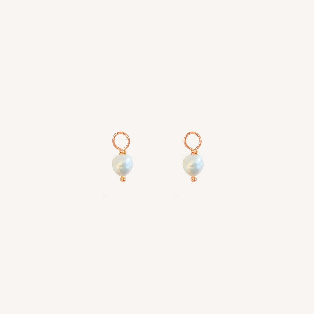 Pearl Hoop Charm - Stone of Potential (Set of 2)