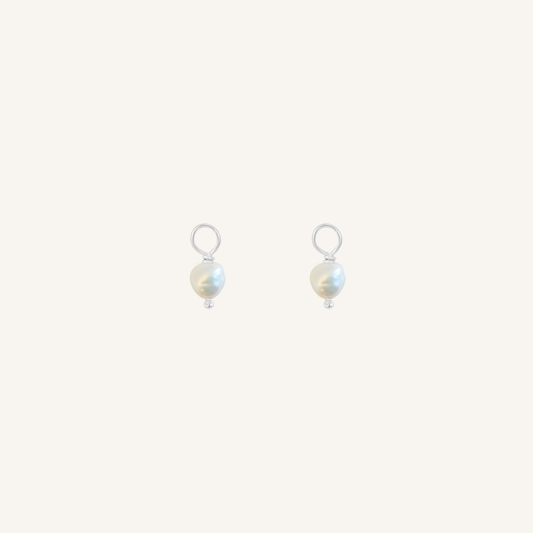 Pearl Hoop Charm - Stone of Potential (Set of 2)