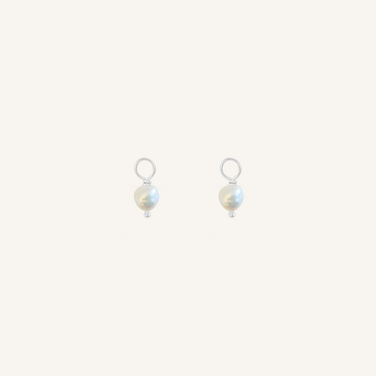 Pearl Hoop Charm - Stone of Potential (Set of 2)