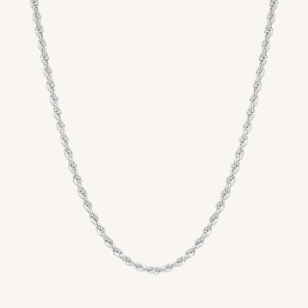 Womens silver rope chain sale