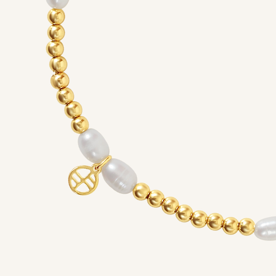 Sahara Stretchy Pearl Anklet - Stone of Potential