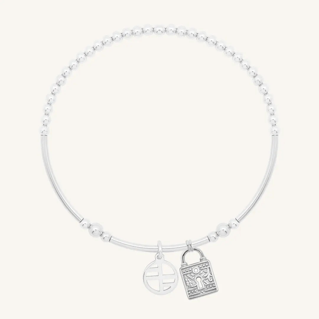 The    Sanctuary Keylock Charm by  Francesca Jewellery from the Charms Collection.