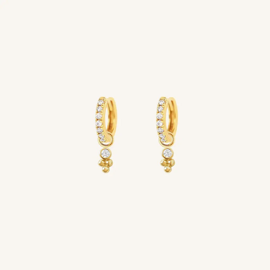 Hoop Earrings With Charm – Francesca Jewellery