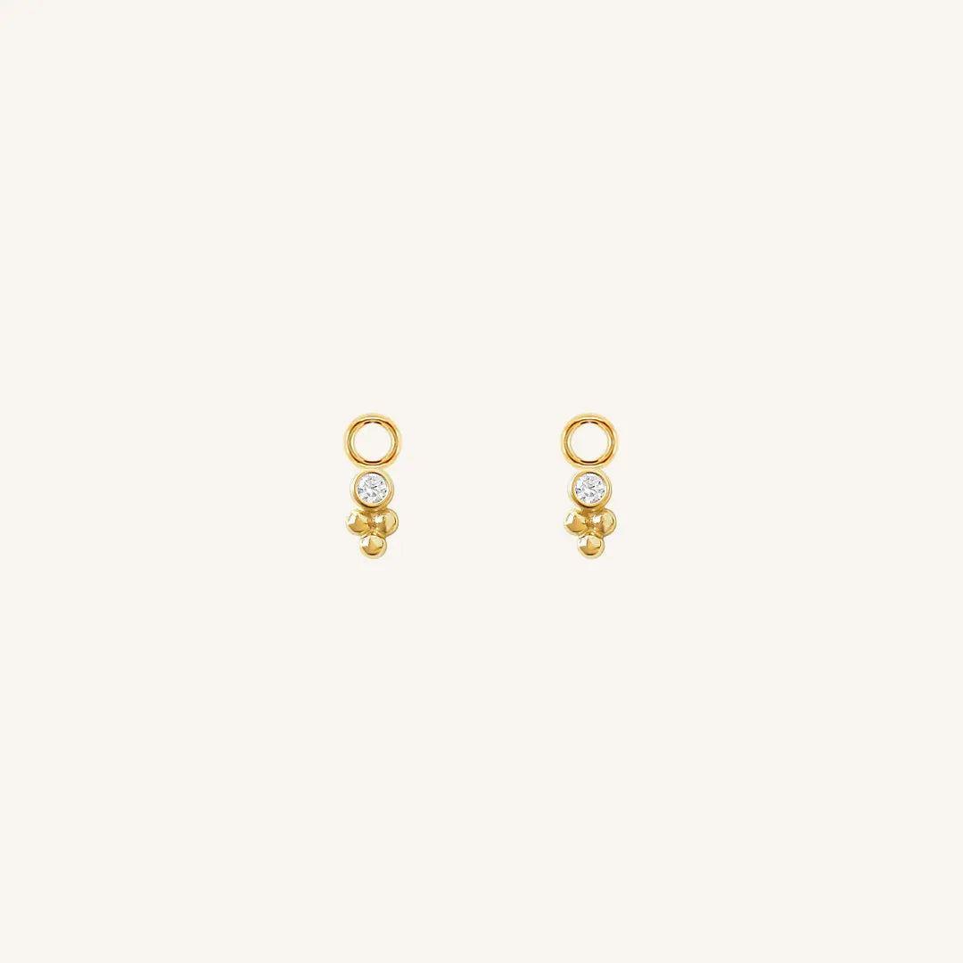 Hoop Earrings With Charm – Francesca Jewellery