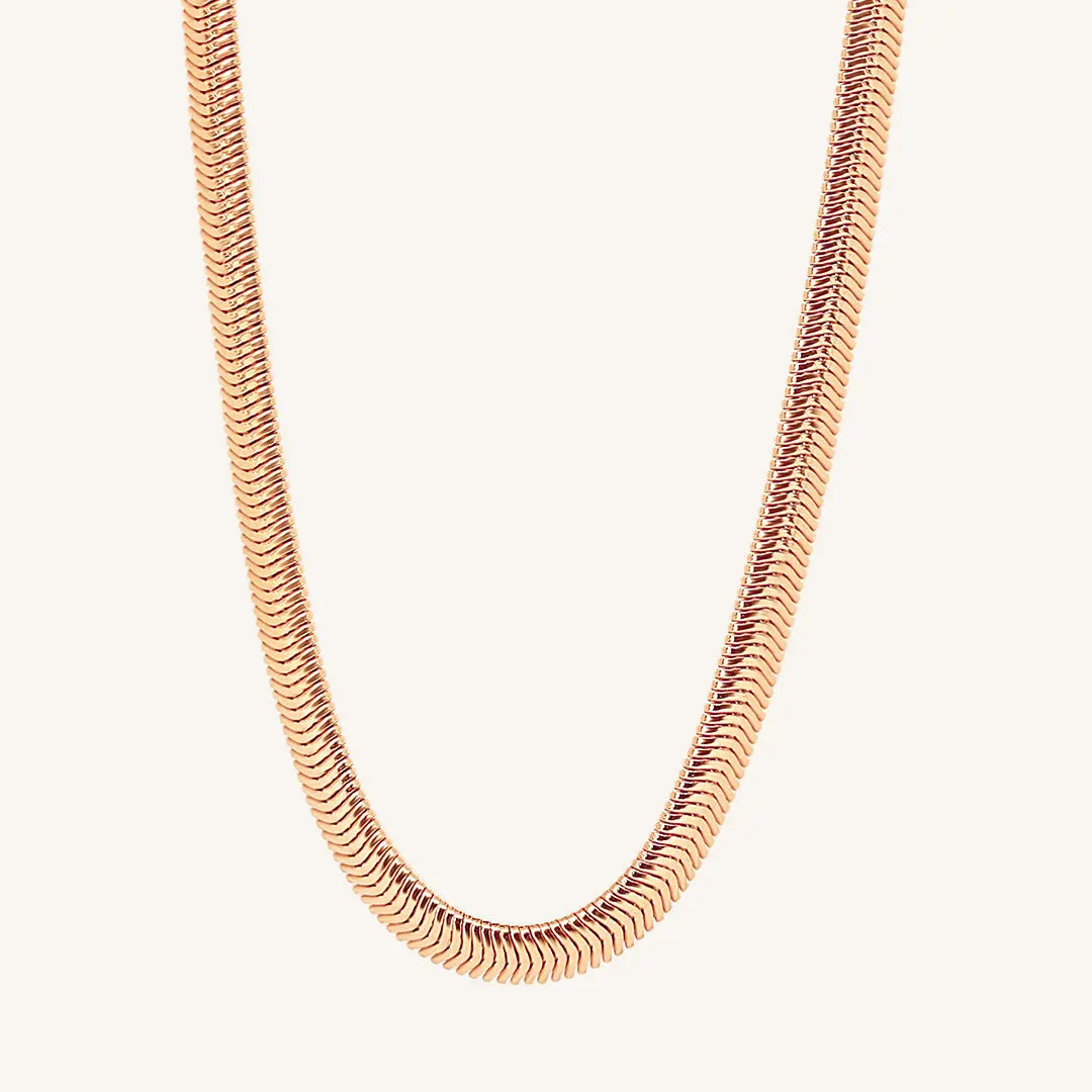 14k rose gold snake shop chain